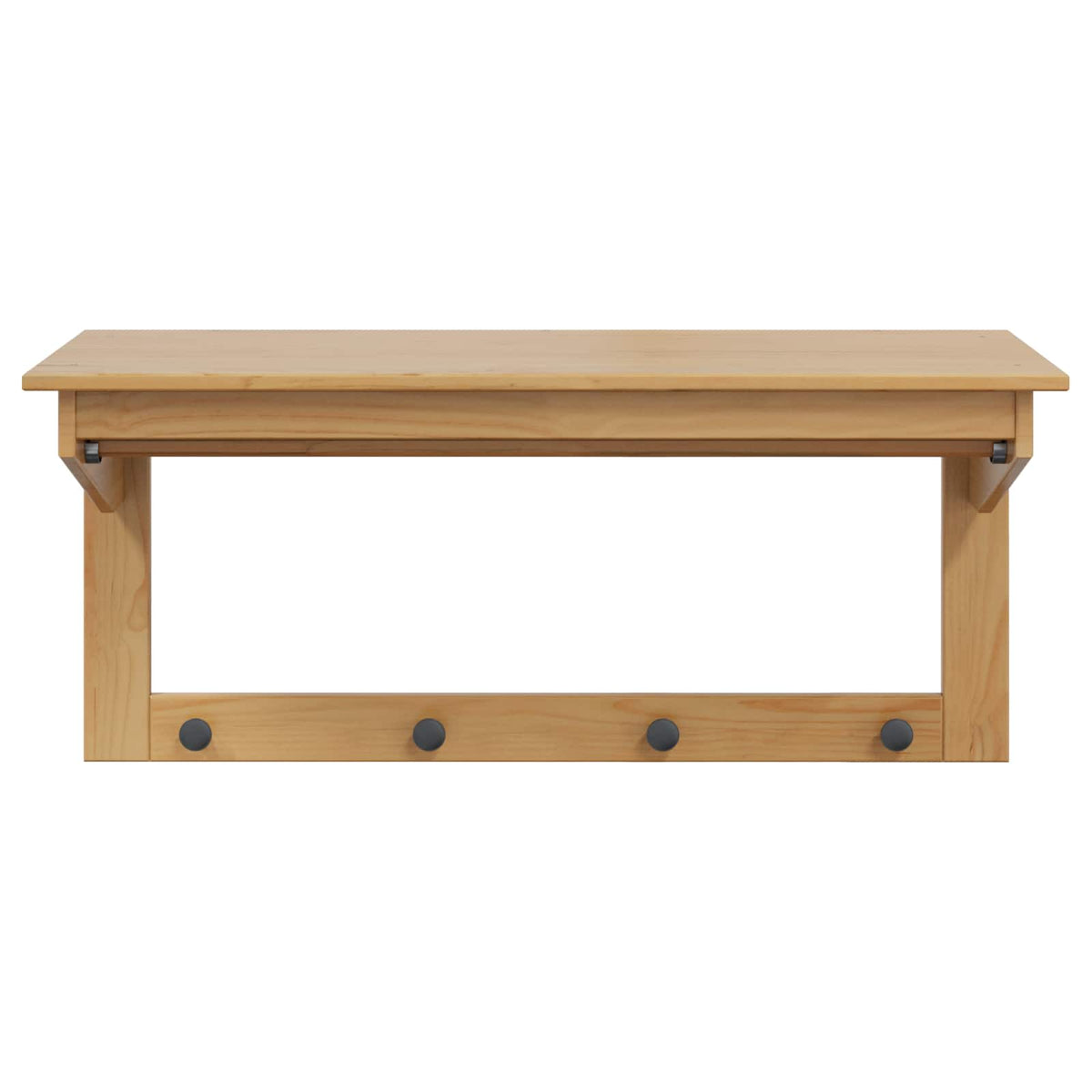 vidaXL Kapstok Honingbruin 90 x 35 x 41.5 cm Massief Vurenhout