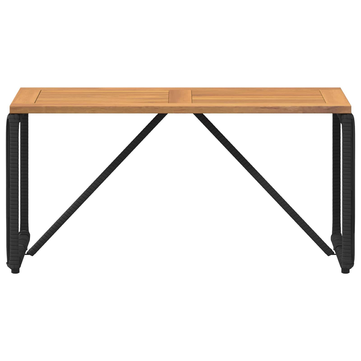 vidaXL Buiten Tafel Zwart en Bruin 80 x 40 x 40 cm poly rattan