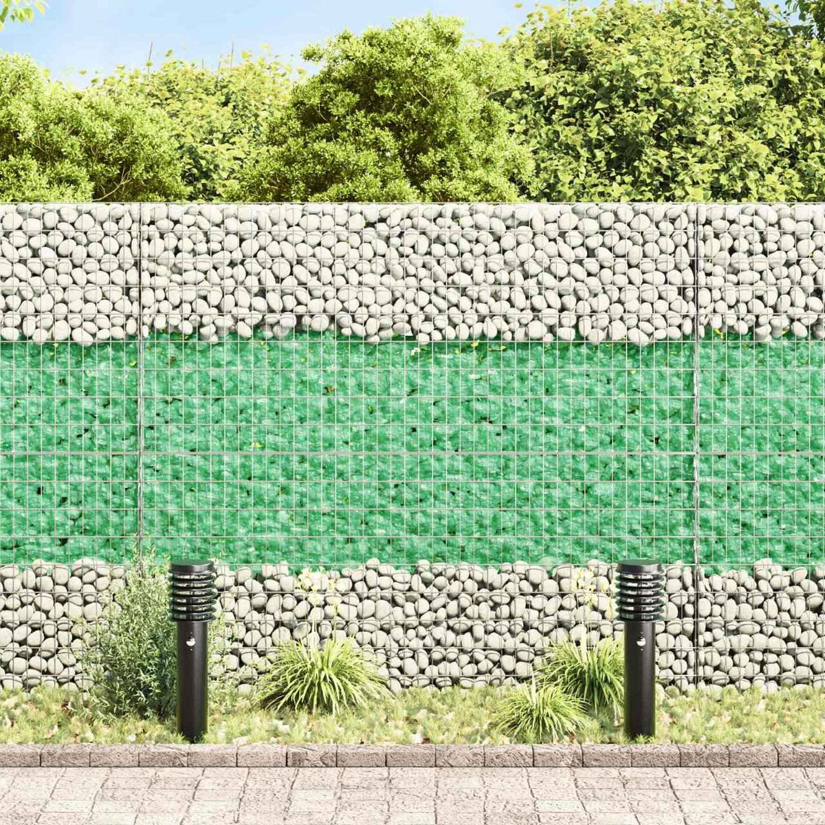 vidaXL Gabion stenen 25 kg groen 60-120 mm glas