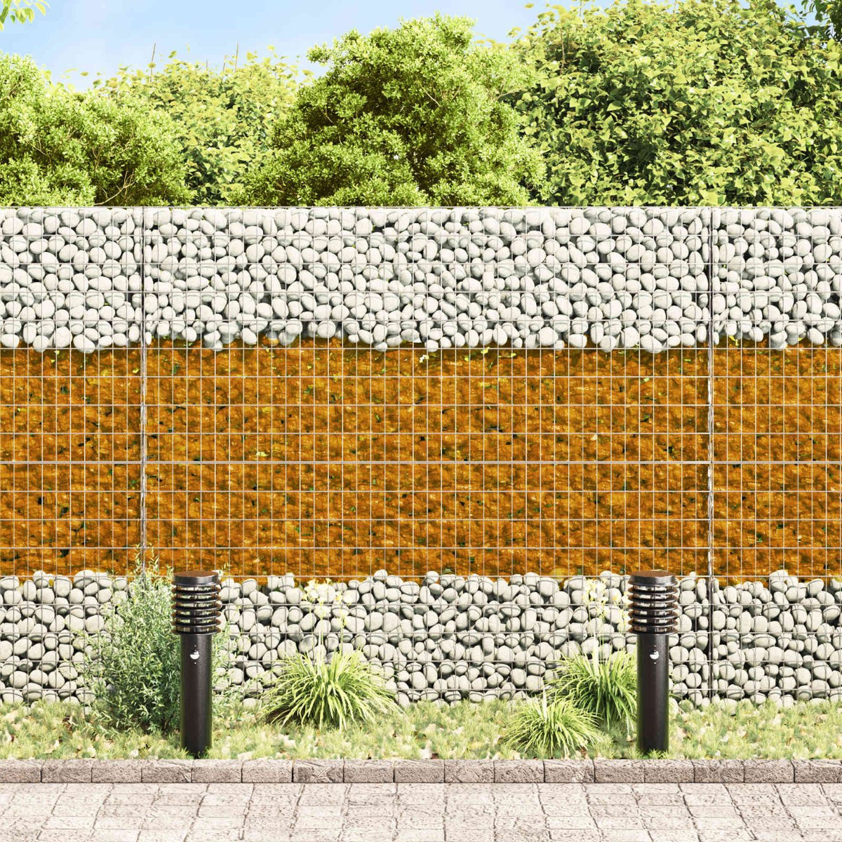 vidaXL Gabion stenen 25 kg groen 60-120 mm glas