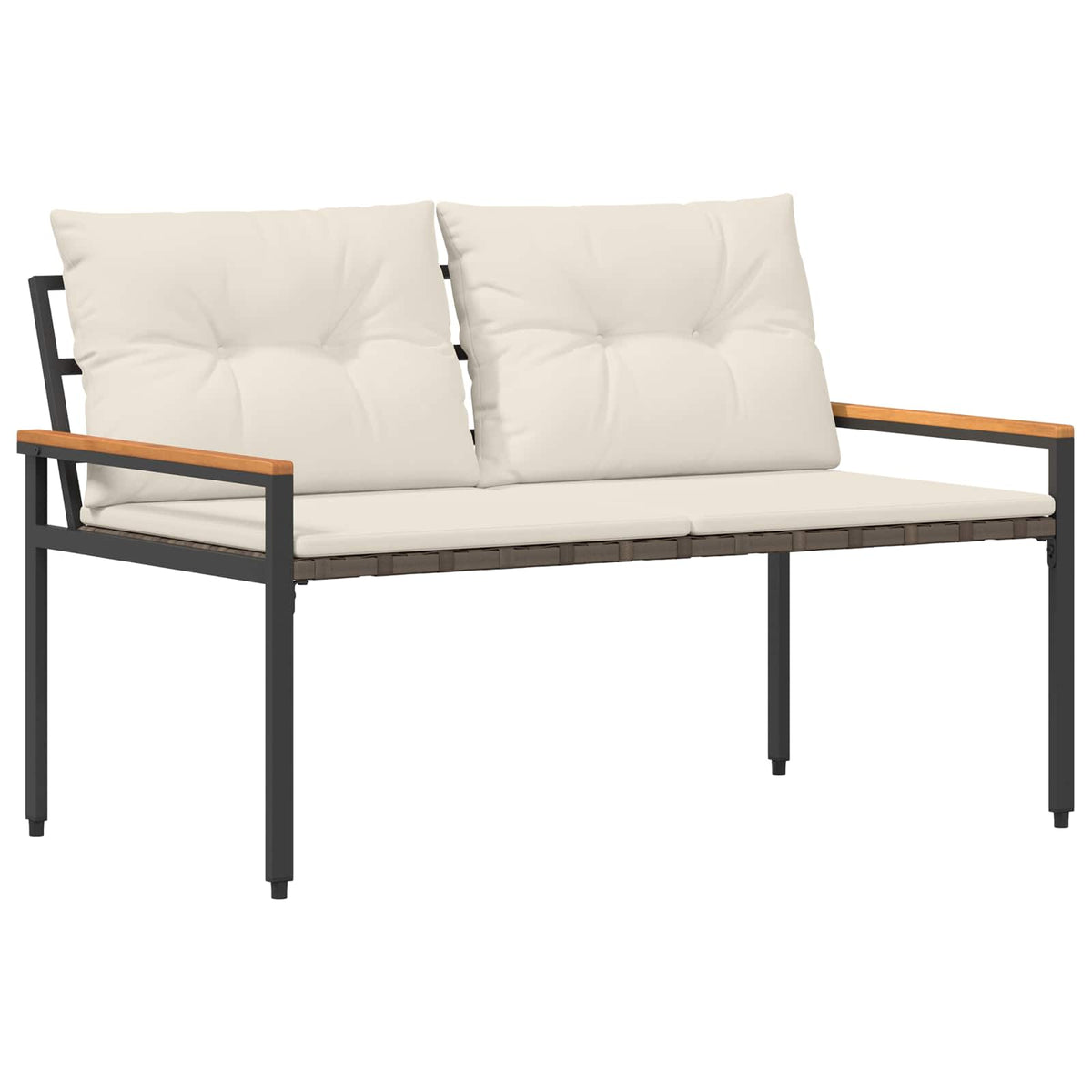 vidaXL tuinmeubelset 4 pcs Crèmewit poly rattan