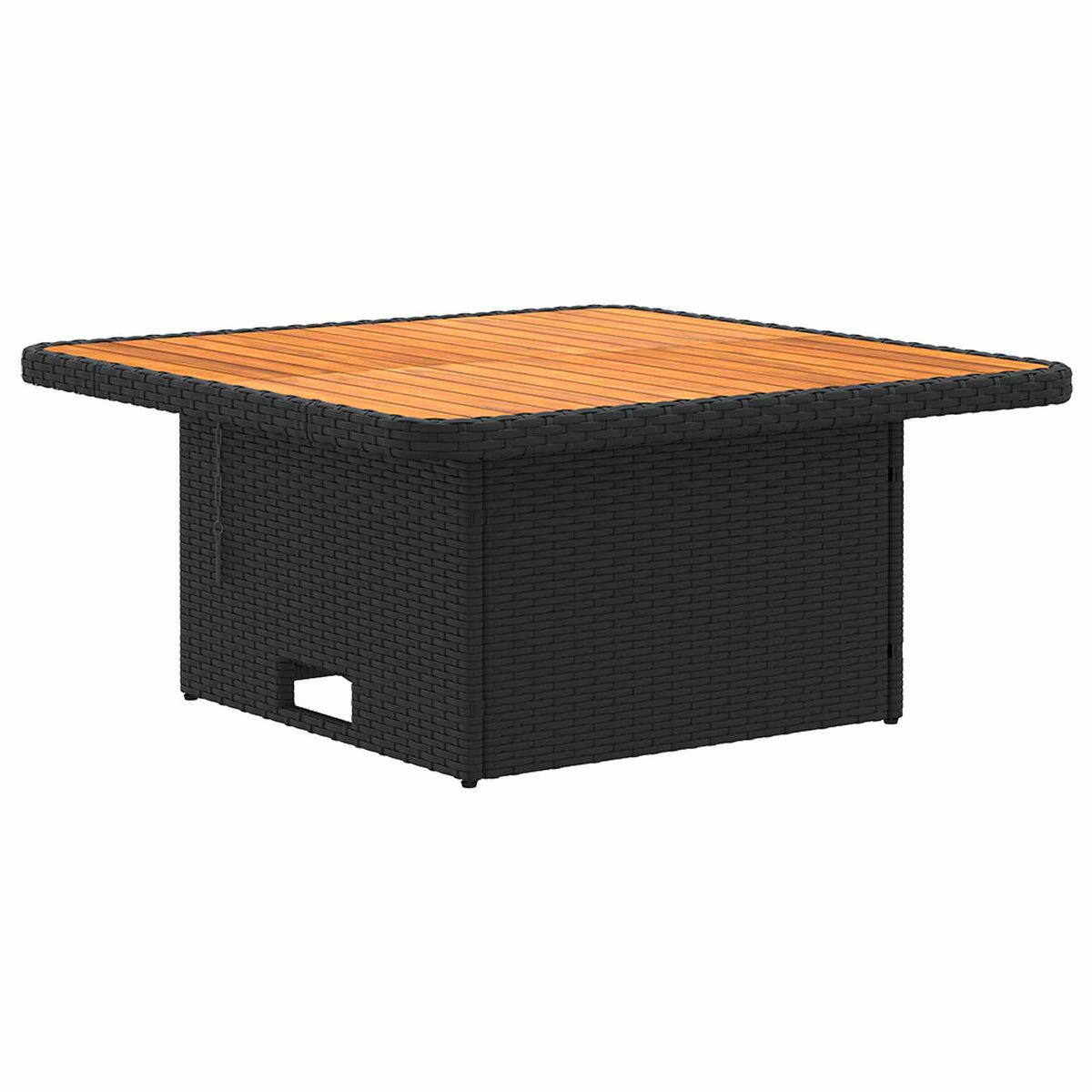 vidaXL Tuin Armsteun Sofa met Opklaptafel 2 Stuk Zwart PE Rattan