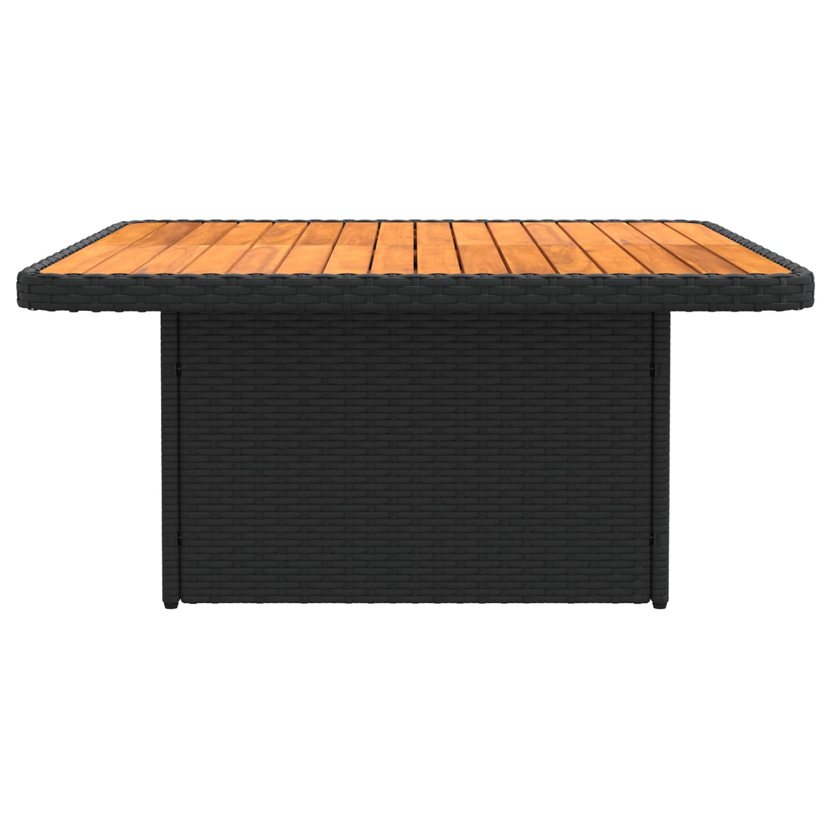 vidaXL Tuin Armsteun Sofa met Opklaptafel 2 Stuk Zwart PE Rattan