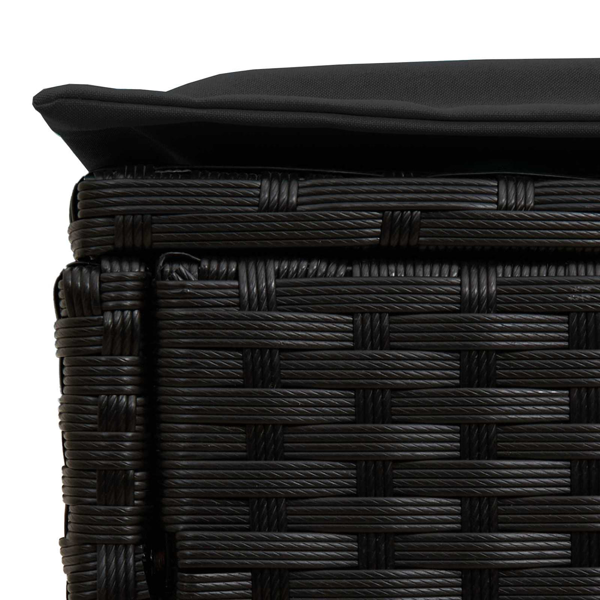 vidaXL Tuinvoetenbank 2 Stuk Zwart 38 x 38 x 45 cm PE Rattan