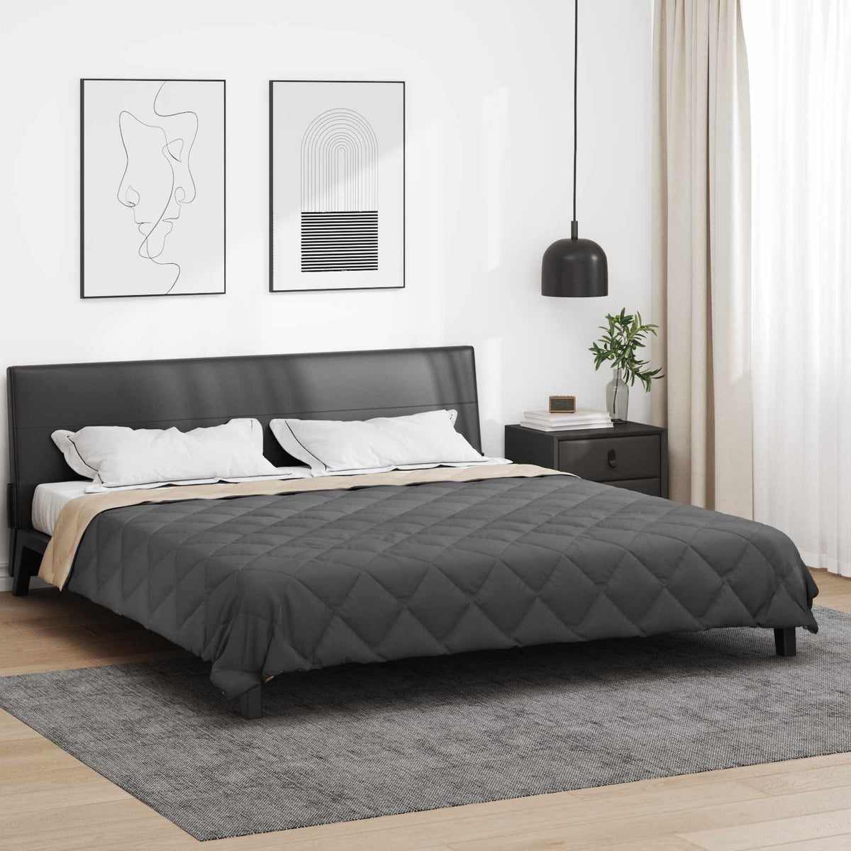 vidaXL Zomerdekbed Groen 200 x 135 cm Microvezel