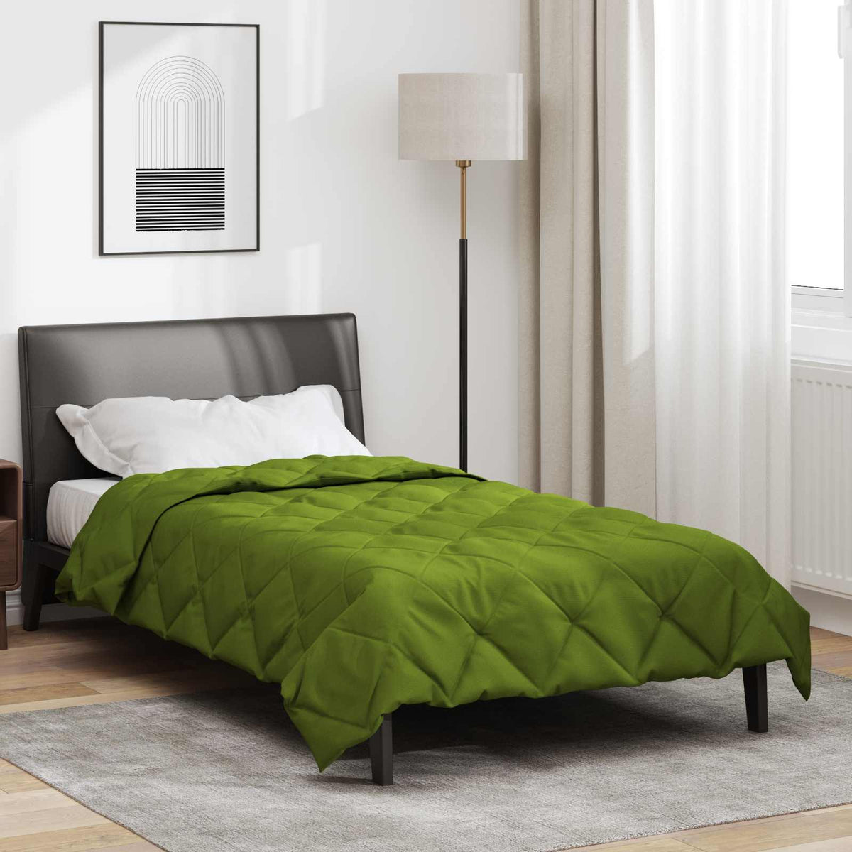 vidaXL Zomerdekbed Groen 200 x 135 cm Microvezel