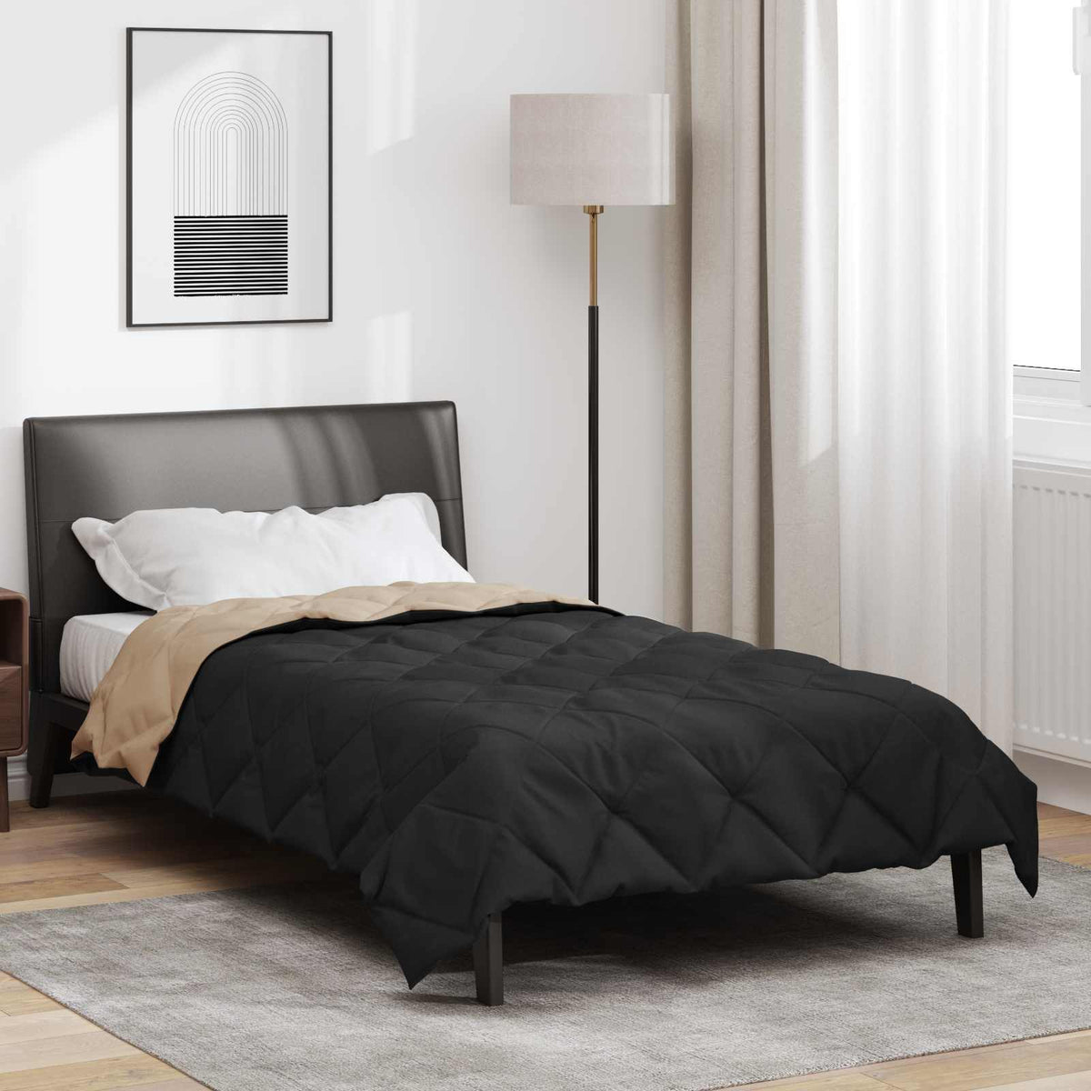 vidaXL Zomerdekbed Groen 200 x 135 cm Microvezel
