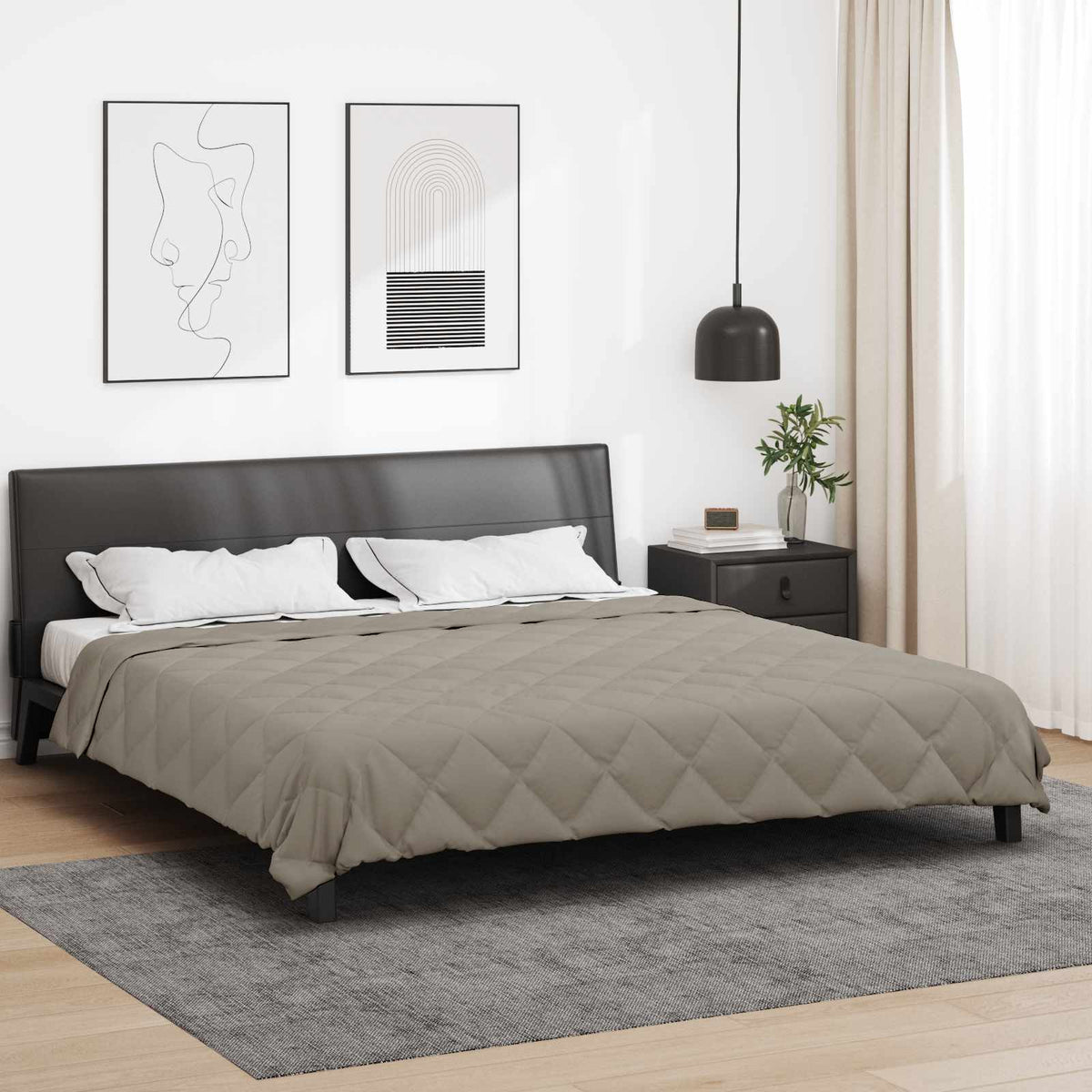 vidaXL Zomerdekbed Groen 200 x 135 cm Microvezel