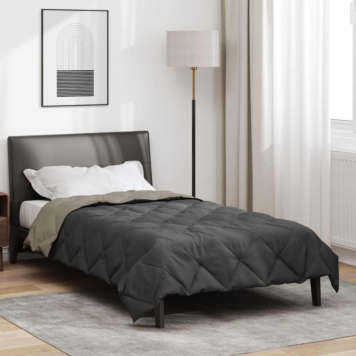vidaXL Zomerdekbed Groen 200 x 135 cm Microvezel