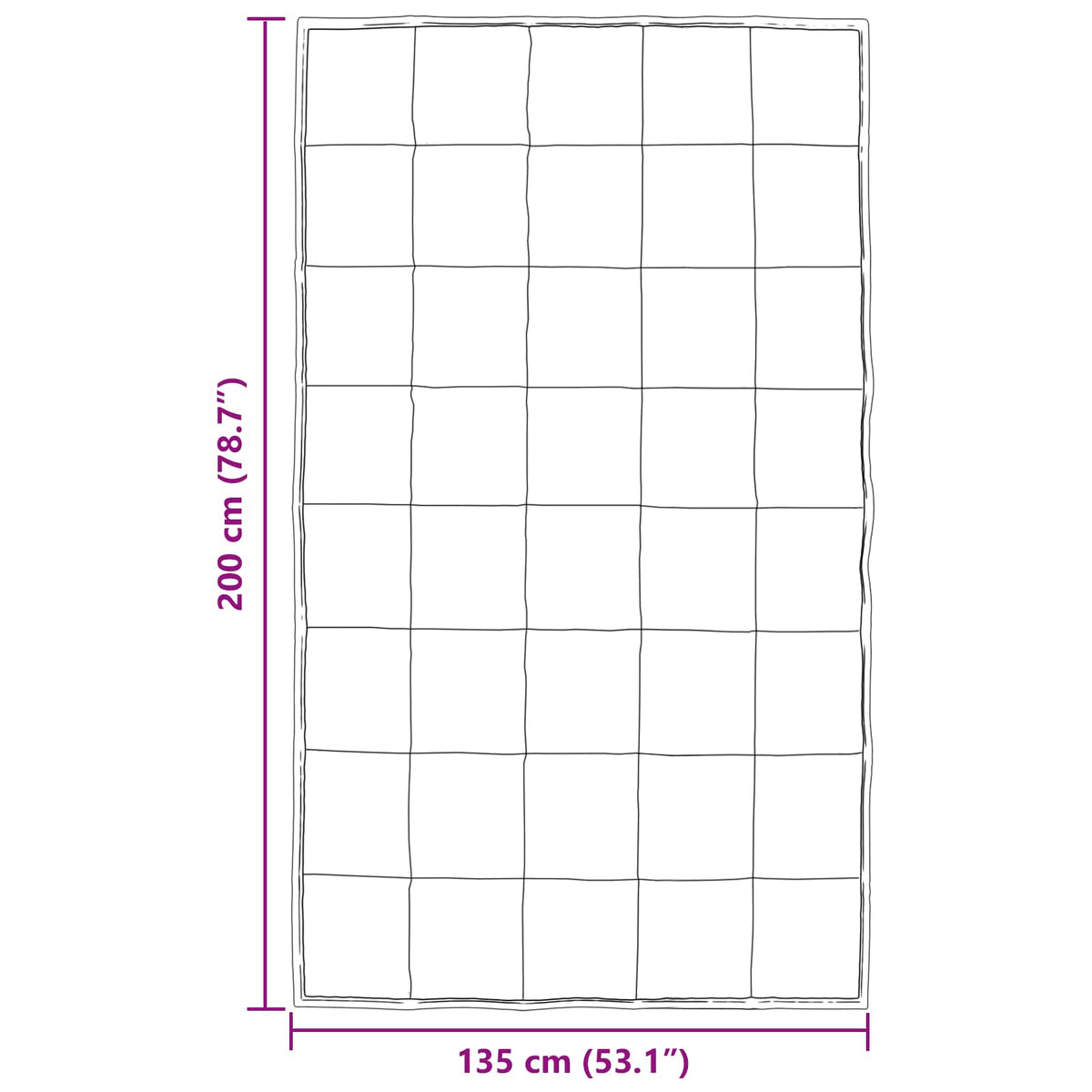 vidaXL Winter Dekbed Goud 200 x 135 cm Satijn en Microfiber