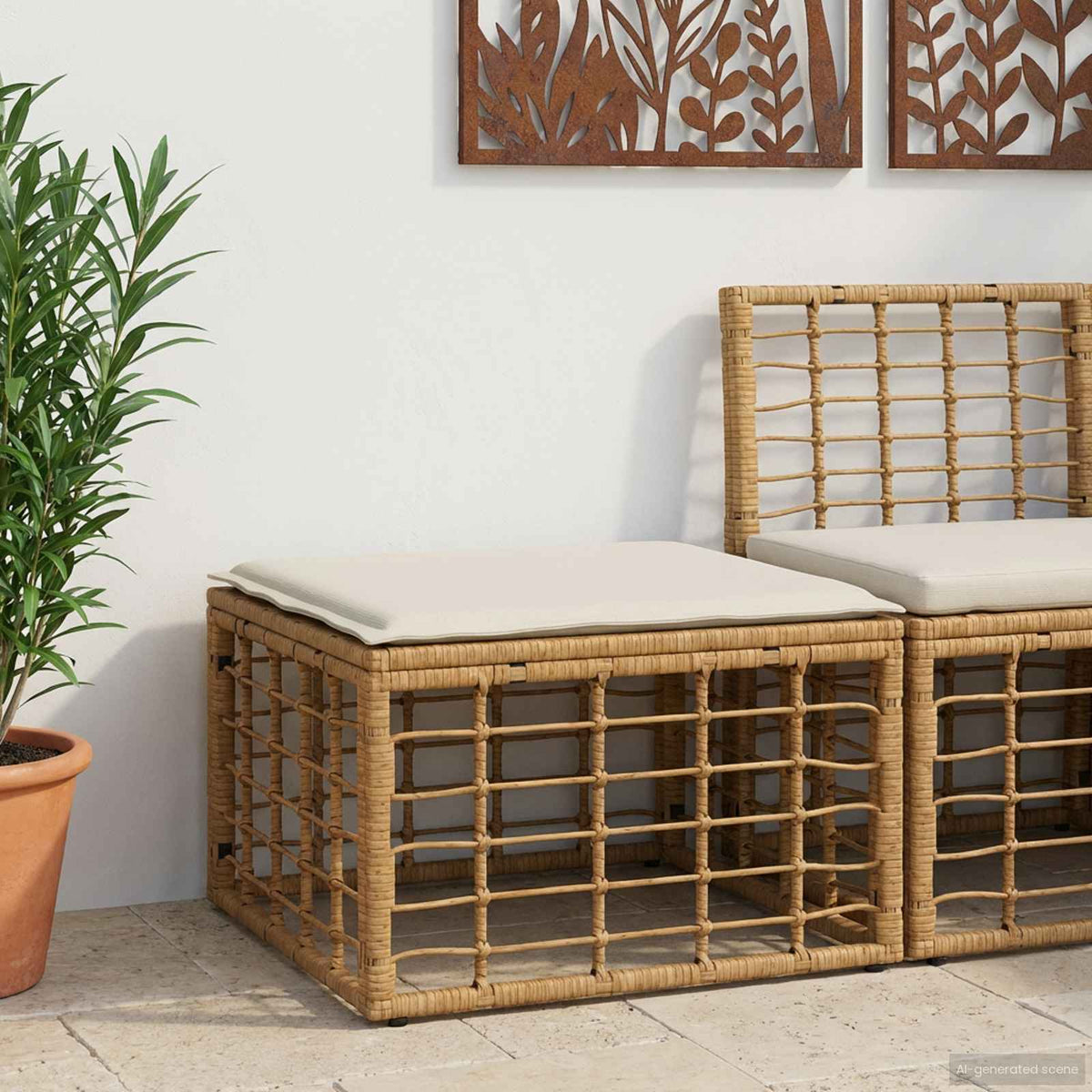 vidaXL Modulaire Outdoor Hoek Sofa Eenheid Zwart poly rattan