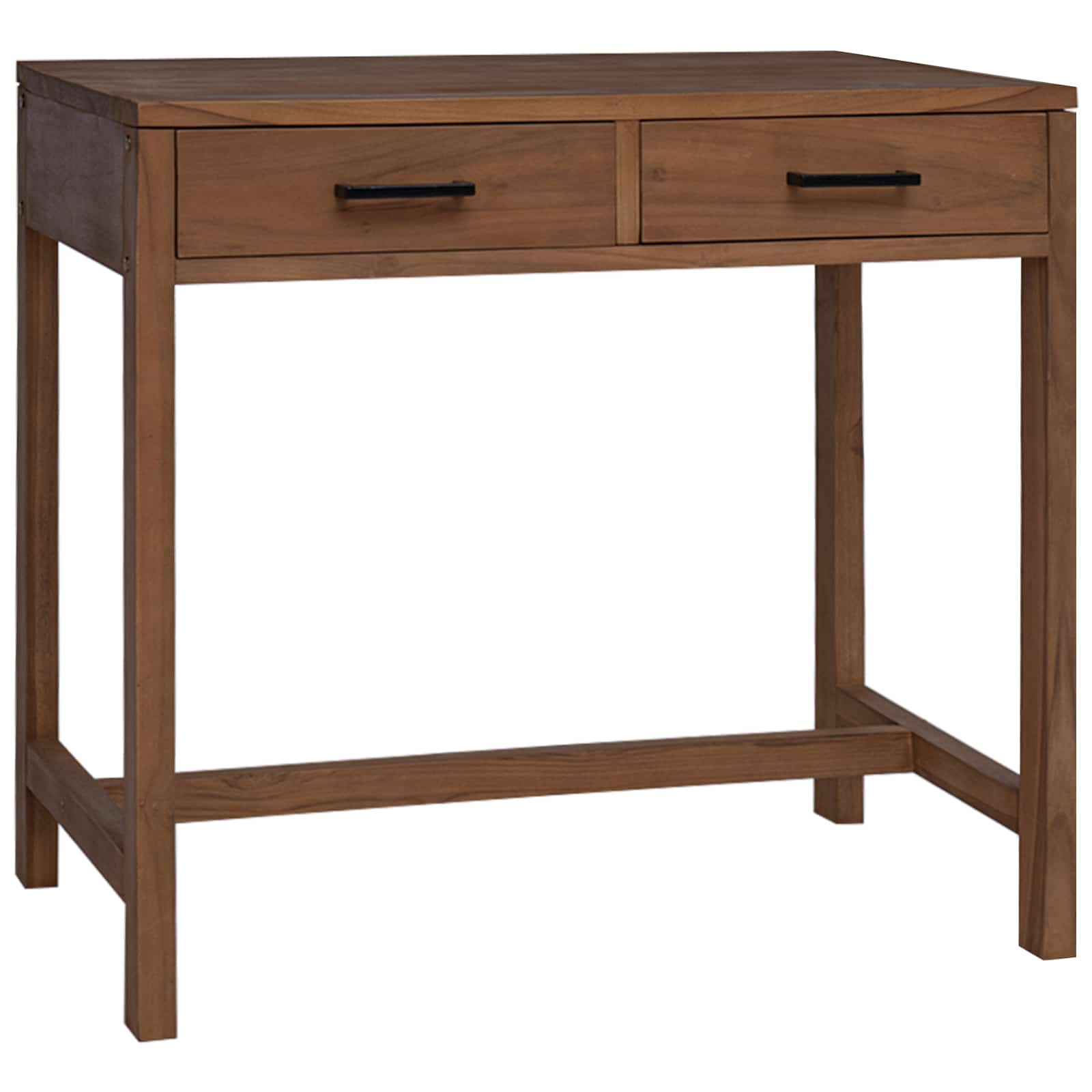 vidaXL Bureau met lades Naturel Massief Teakhout 80 x 50 x 75 cm