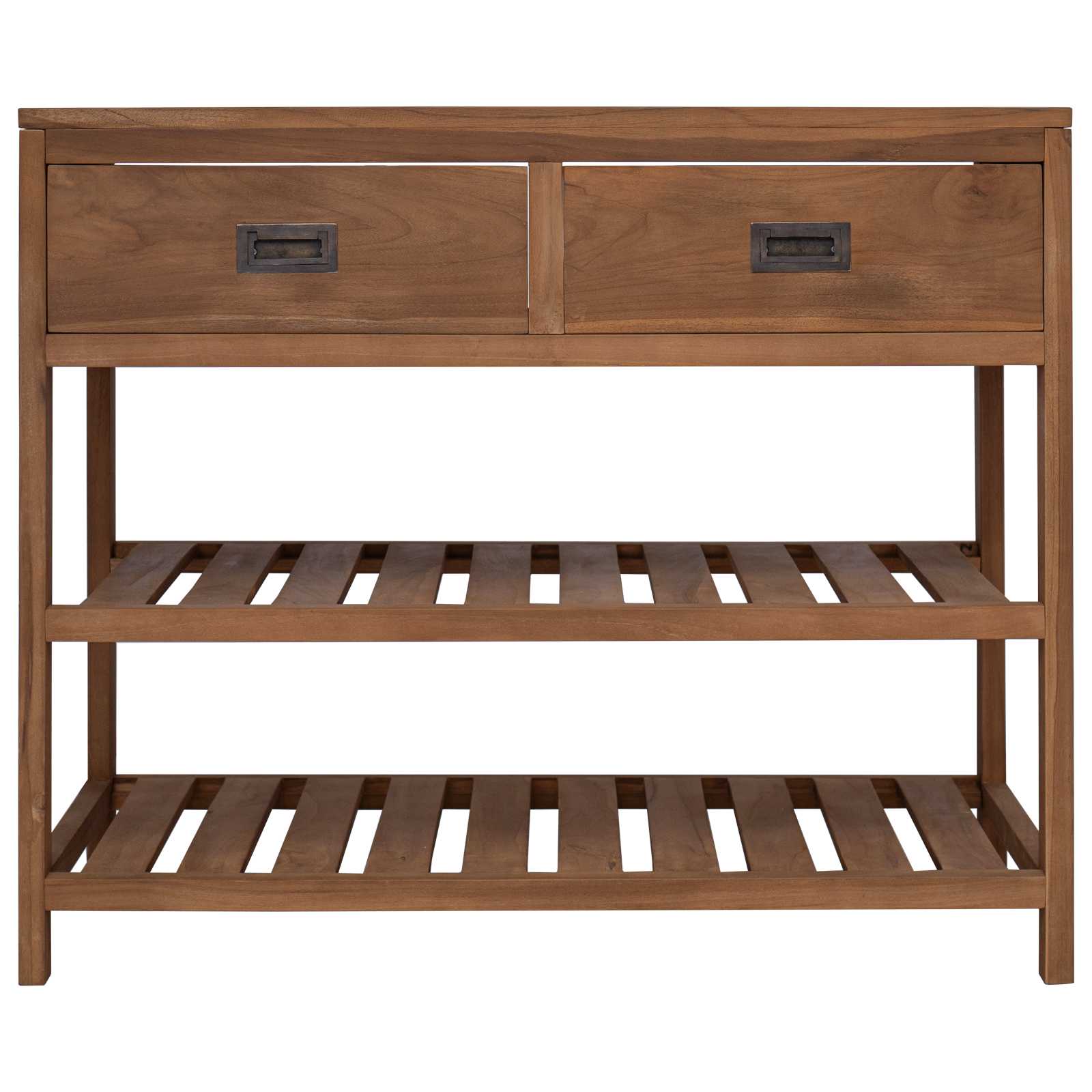 vidaXL Badkamerkast Naturel 60 x 45 x 75 cm Massief Teakhout
