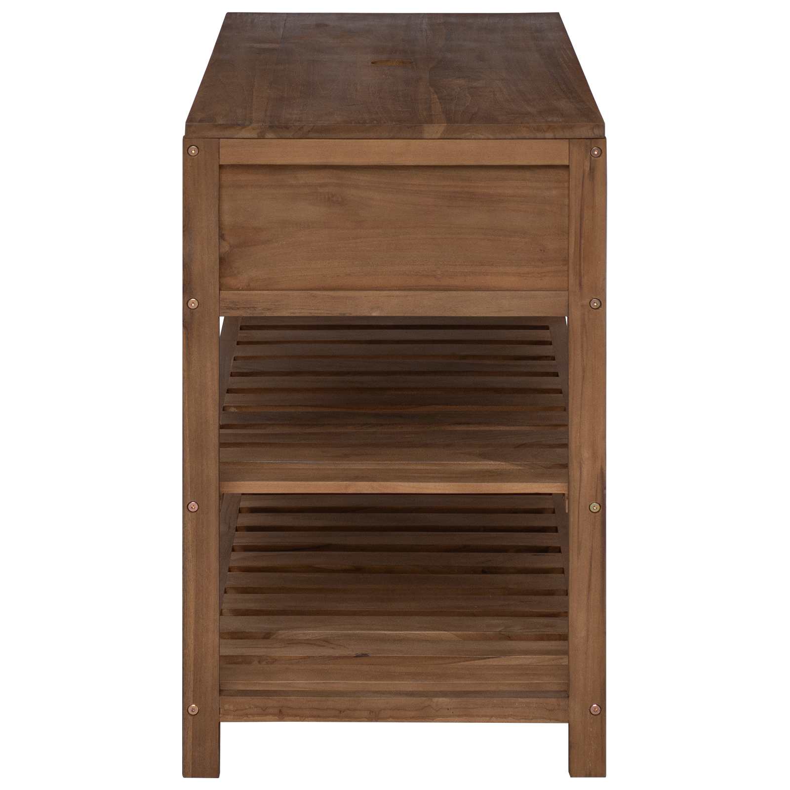 vidaXL Badkamerkast Naturel 60 x 45 x 75 cm Massief Teakhout