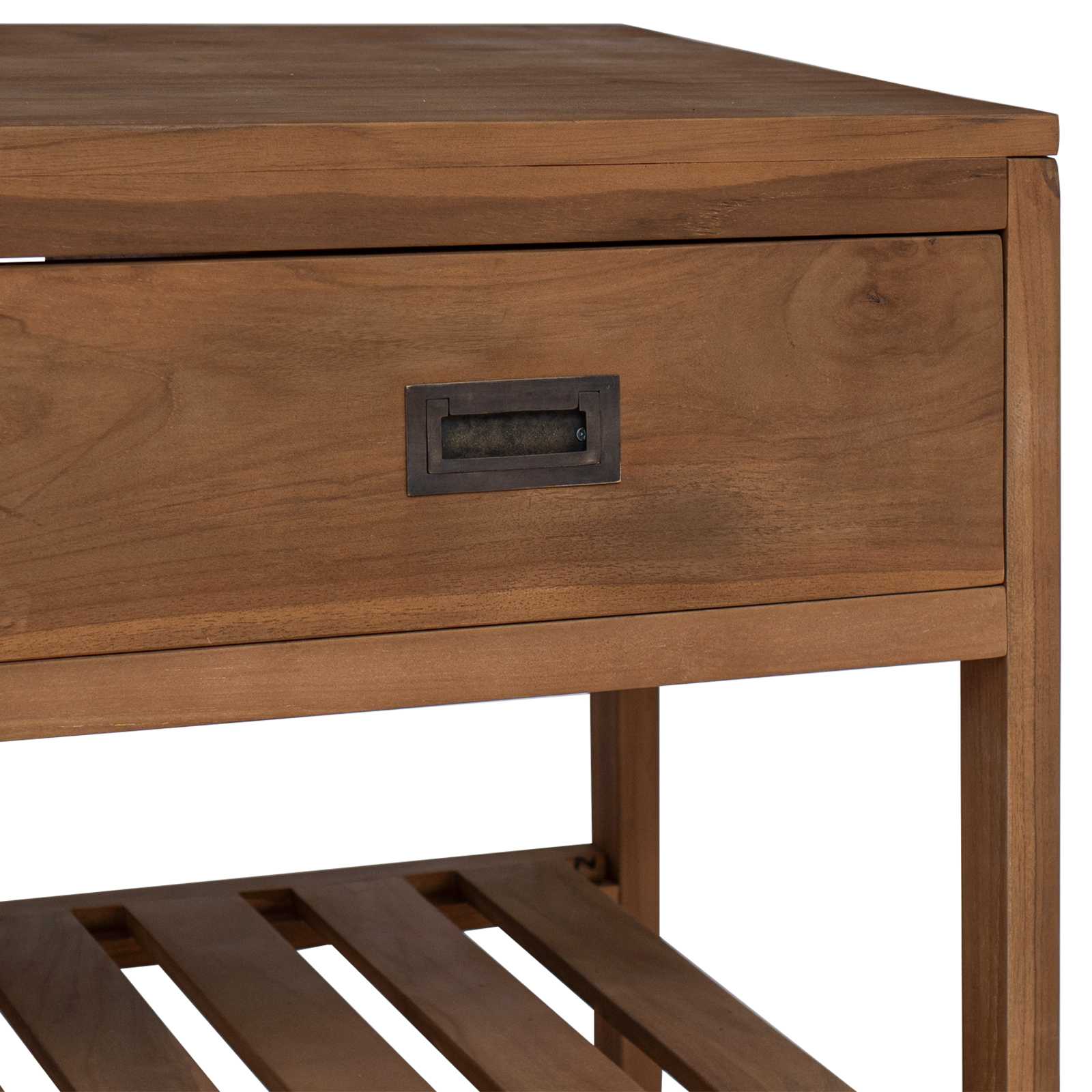 vidaXL Badkamerkast Naturel 60 x 45 x 75 cm Massief Teakhout