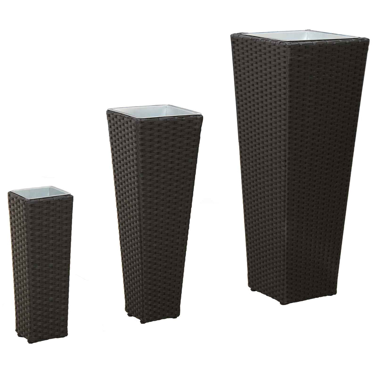 vidaXL Tuinset 3 pcs Zwart Metaal