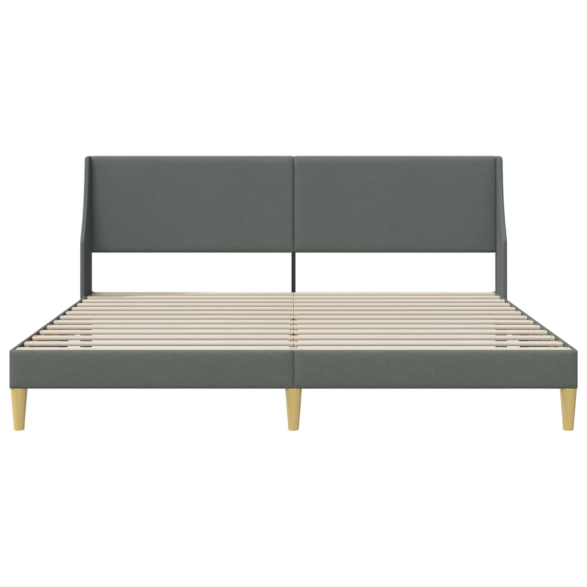 vidaXL Bedframe met hoofdeinde Donkergrijs 183 x 213 cm Stof