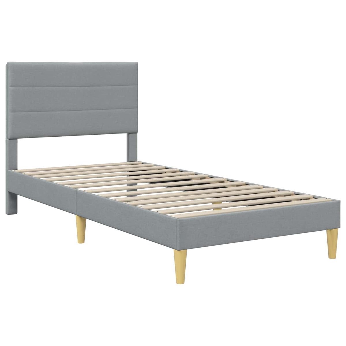 vidaXL Bedframe met hoofdeinde Lichtgrijs 80 x 200 cm Stof