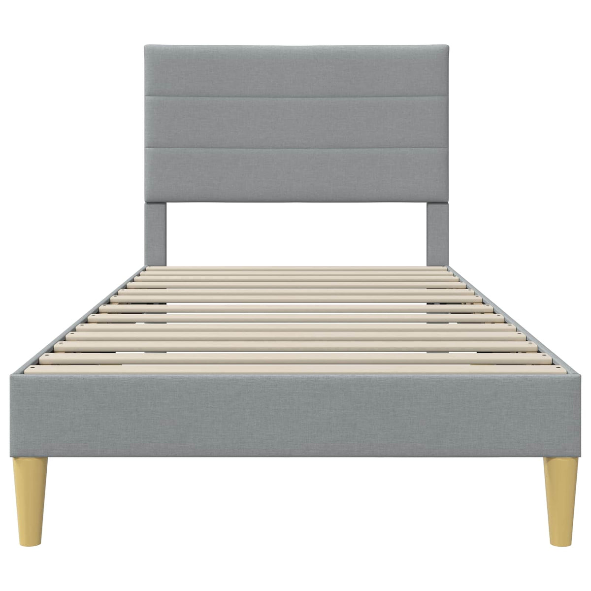 vidaXL Bedframe met hoofdeinde Lichtgrijs 80 x 200 cm Stof