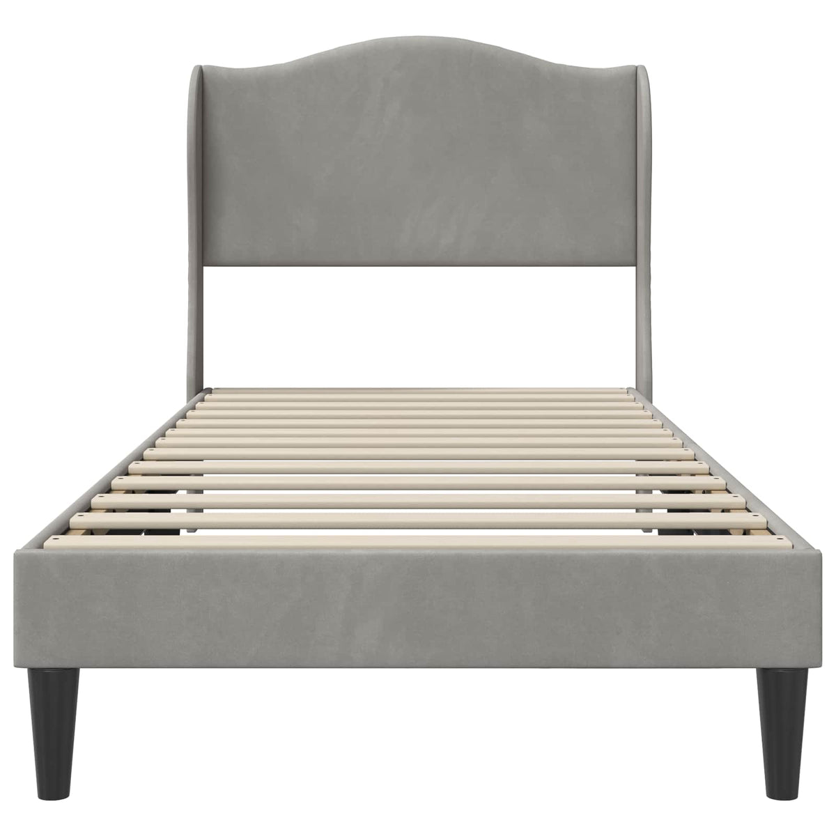 vidaXL Bedframe met hoofdeinde Lichtgrijs 80 x 200 cm Fluweel
