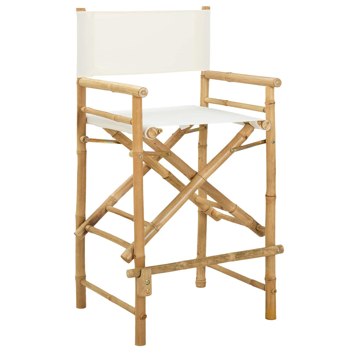 vidaXL Vouwbare Regisseursstoel 2 pcs Naturel 58 x 48 x 115 cm Bamboe