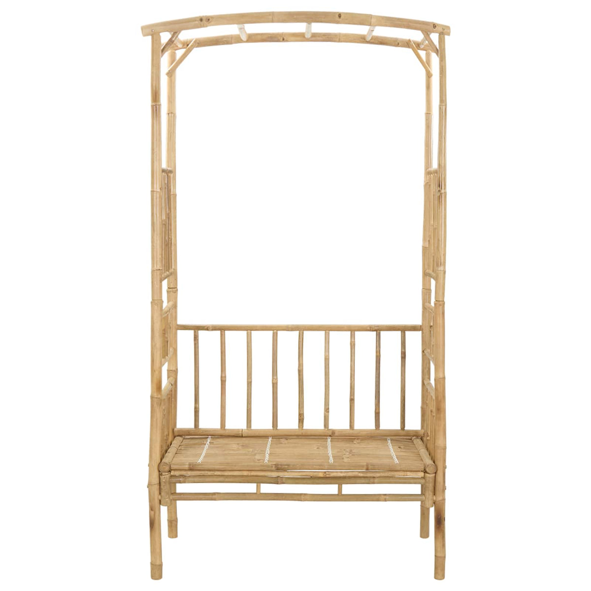 vidaXL Tuinboog met Bank Naturel 115 x 50 x 205 cm Bamboe