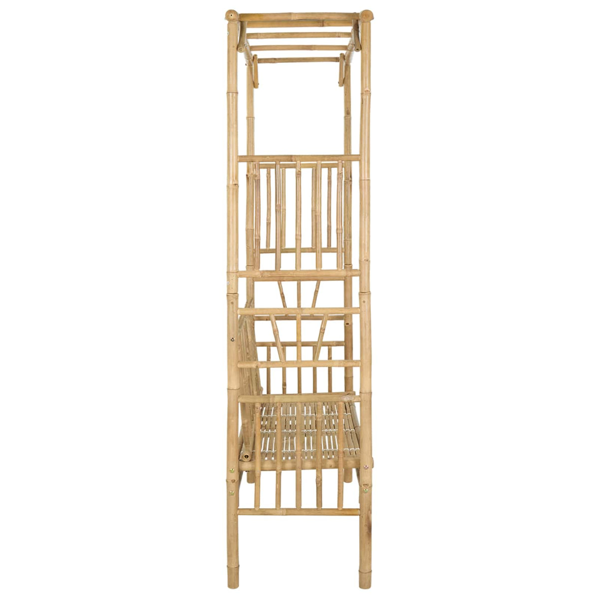 vidaXL Tuinboog met Bank Naturel 115 x 50 x 205 cm Bamboe