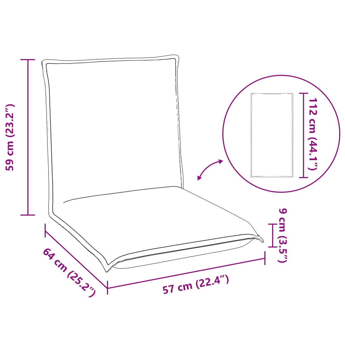 vidaXL Vloerstoel Lichtgrijs 54 x 64 x 59 cm Schapenstof