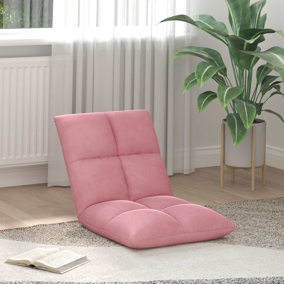 vidaXL Vloerstoel Donkergrijs 50 x 61 x 57 cm Fluweel