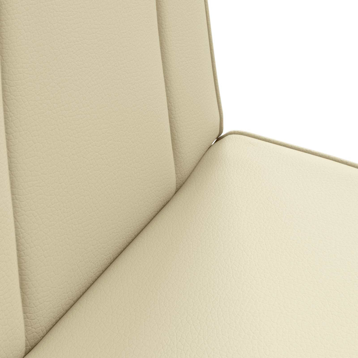 vidaXL Vloerstoel Crème 50 x 73 x 60 cm Nep Leer