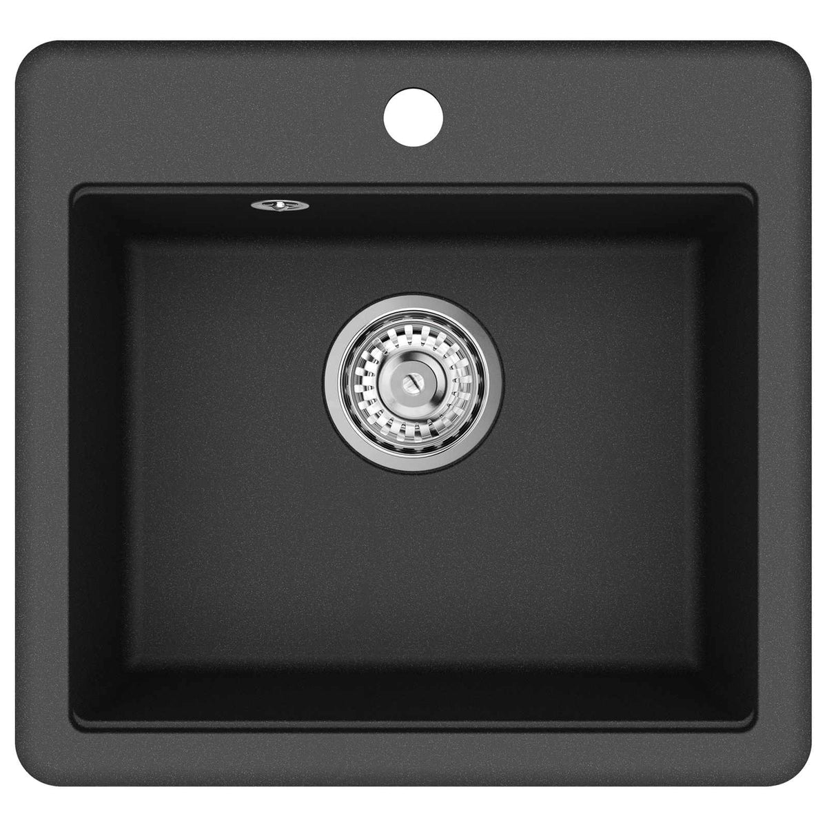 vidaXL Wasbak Zwart 470 x 440 mm Graniet