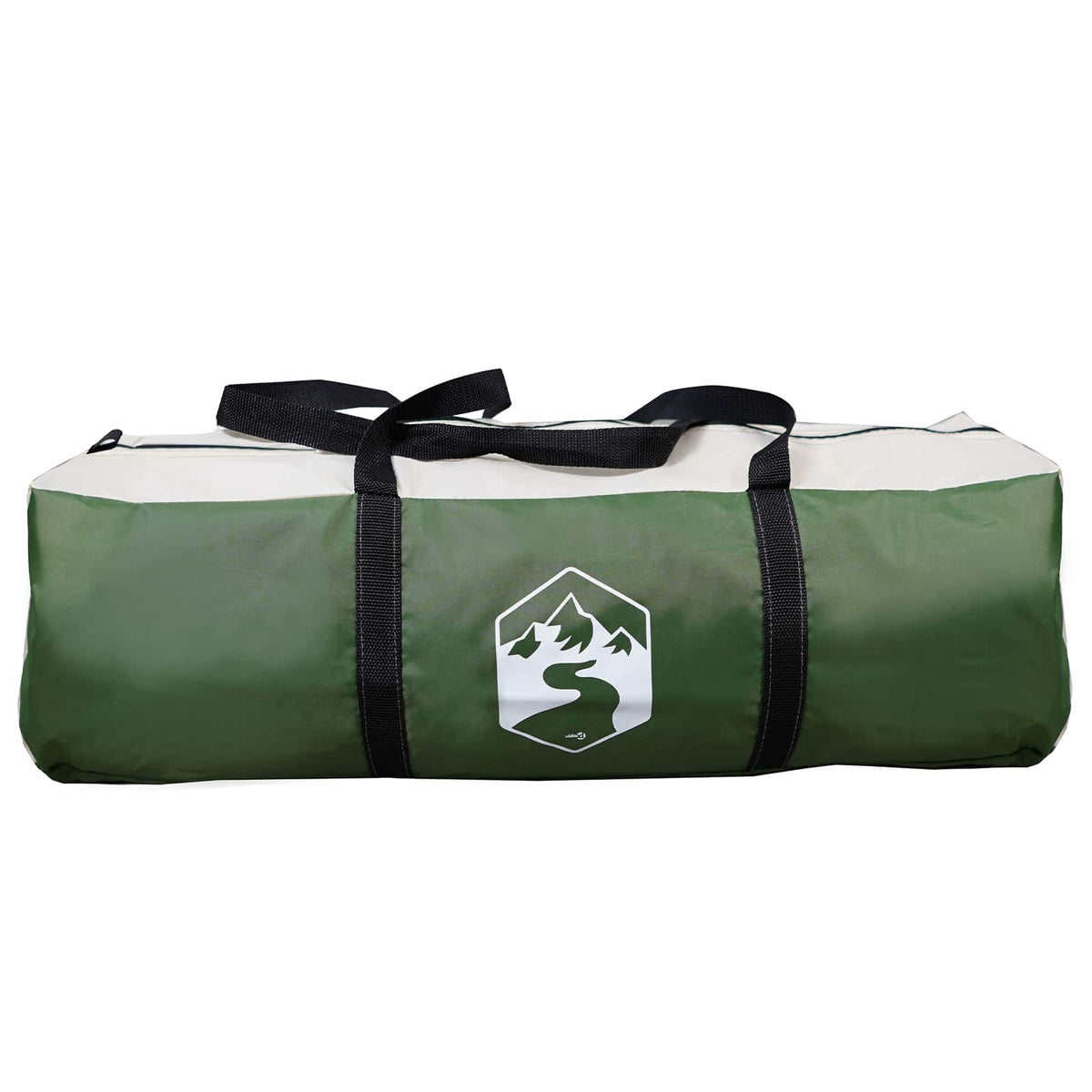 vidaXL Huisje Tent met dak Groen 12-Persoons Polyester en staal