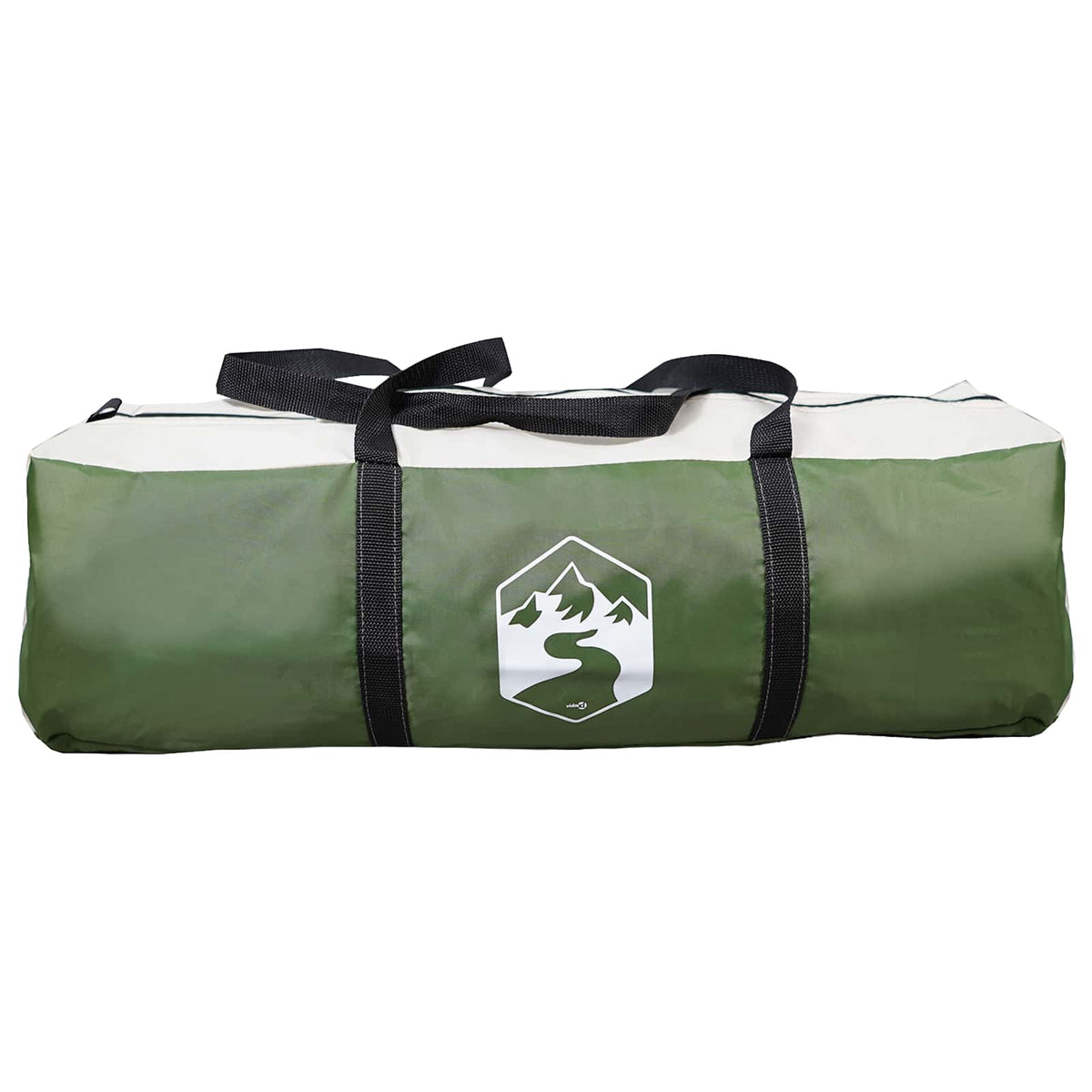 vidaXL Huisje Tent met dak Groen 480 x 273 x 205 cm Polyester en staal