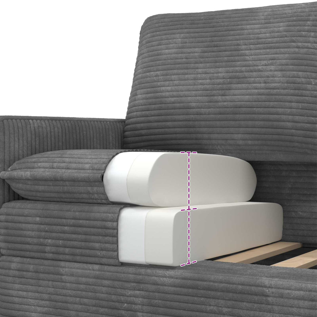 vidaXL Bank Lichtgrijs 76 x 81 x 87,5 cm Polyester