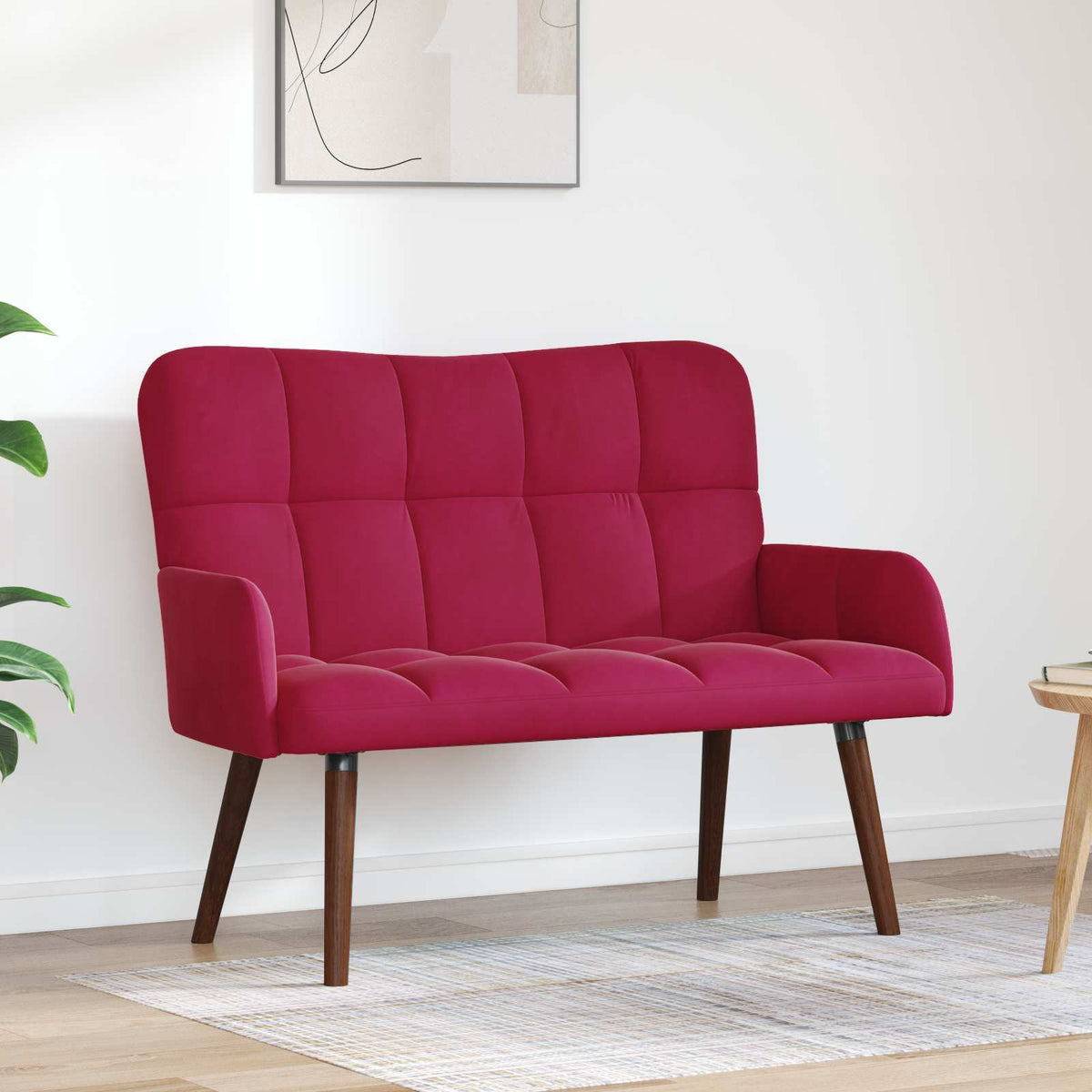 vidaXL Twee Persoons Sofa Lichtgrijs 115 x 61 x 87 cm Fluweel