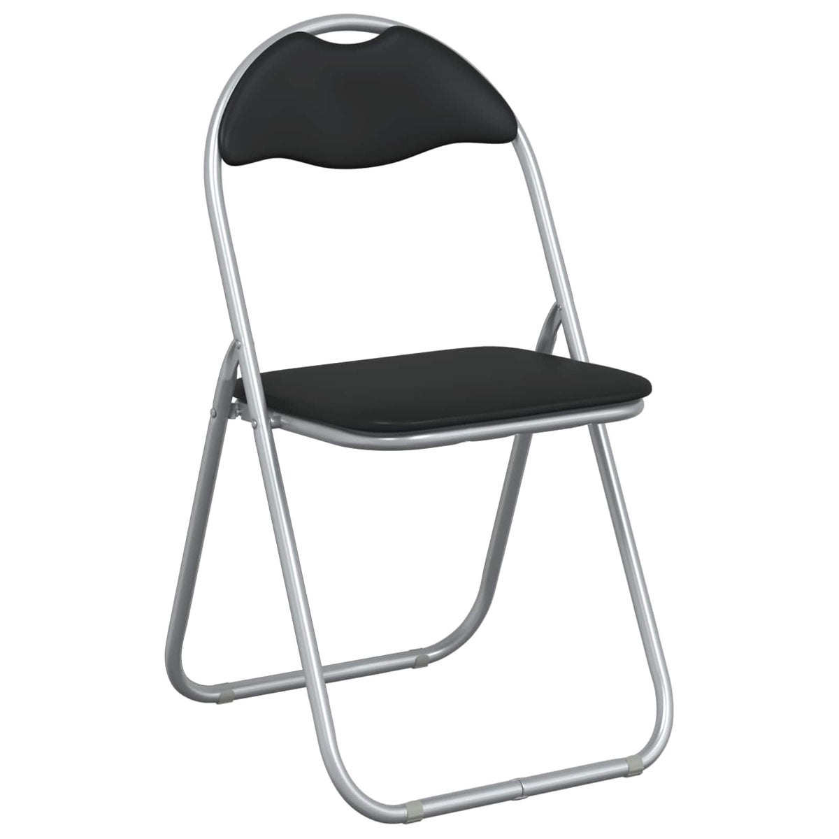 vidaXL Inklapbare stoel 2 pcs Zwart en Grijs 48 x 43,5 x 81 cm