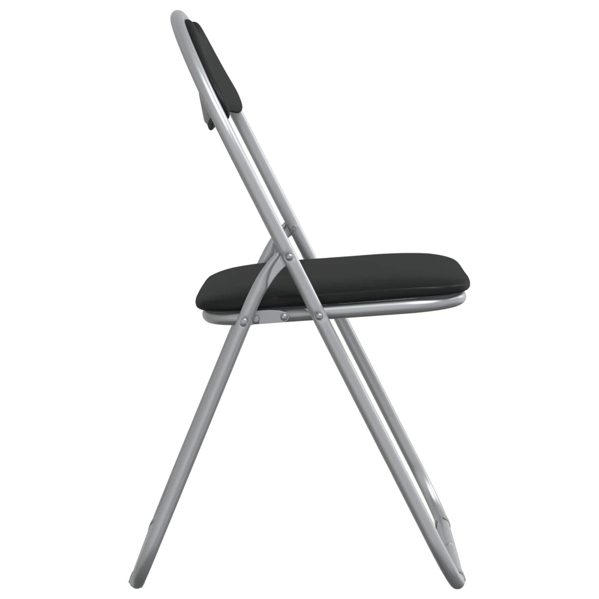 vidaXL Inklapbare stoel 2 pcs Zwart en Grijs 48 x 43,5 x 81 cm