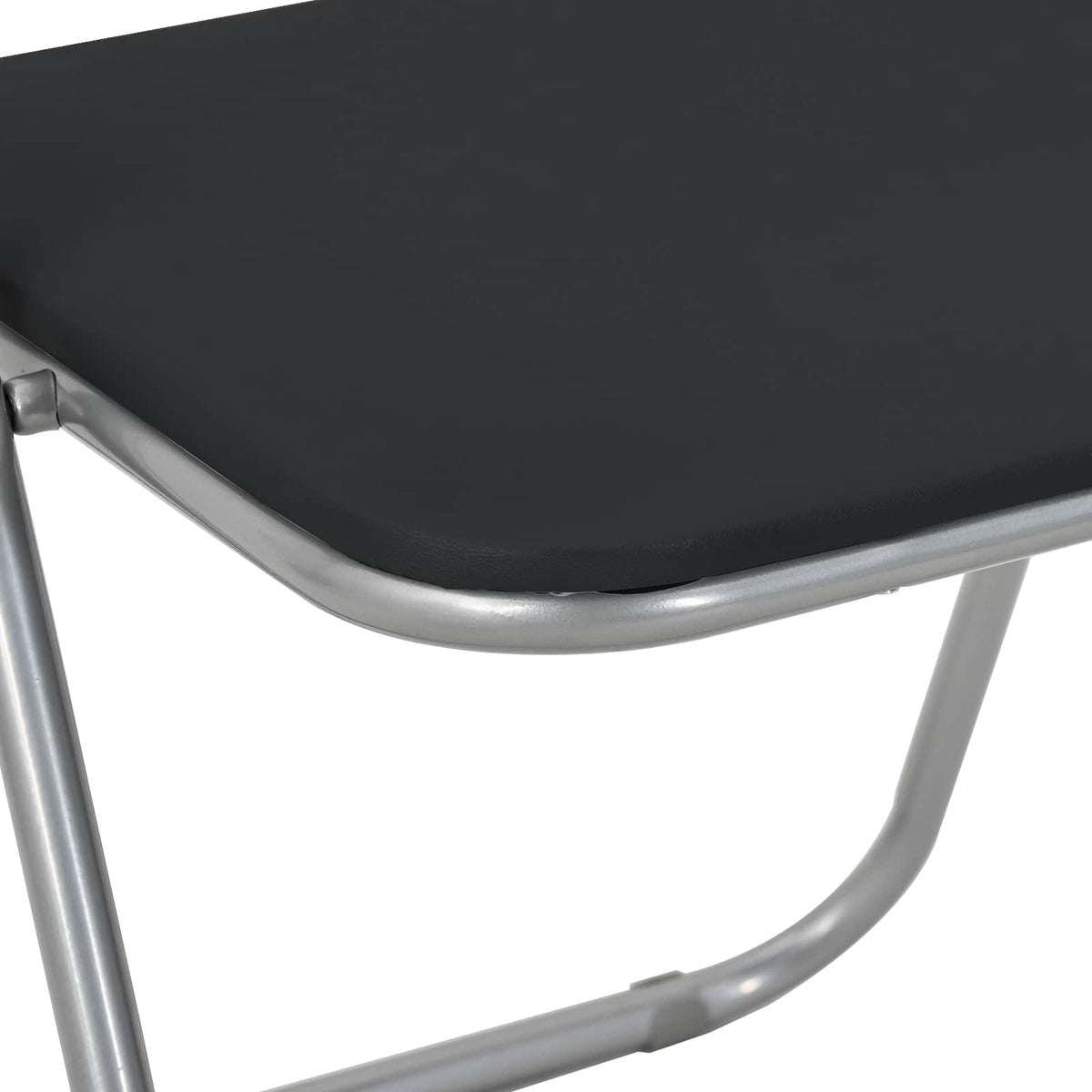 vidaXL Inklapbare stoel 2 pcs Zwart en Grijs 48 x 43,5 x 81 cm