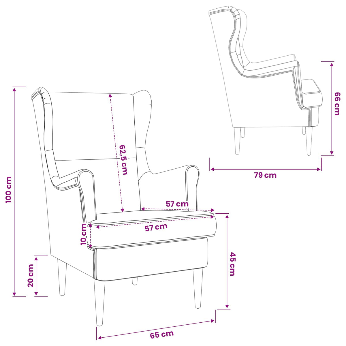 vidaXL Fauteuil Lichtgrijs Stof