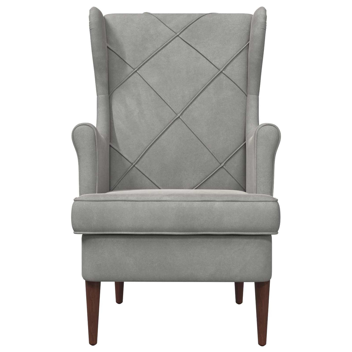vidaXL Fauteuil Lichtgrijs Fluweel
