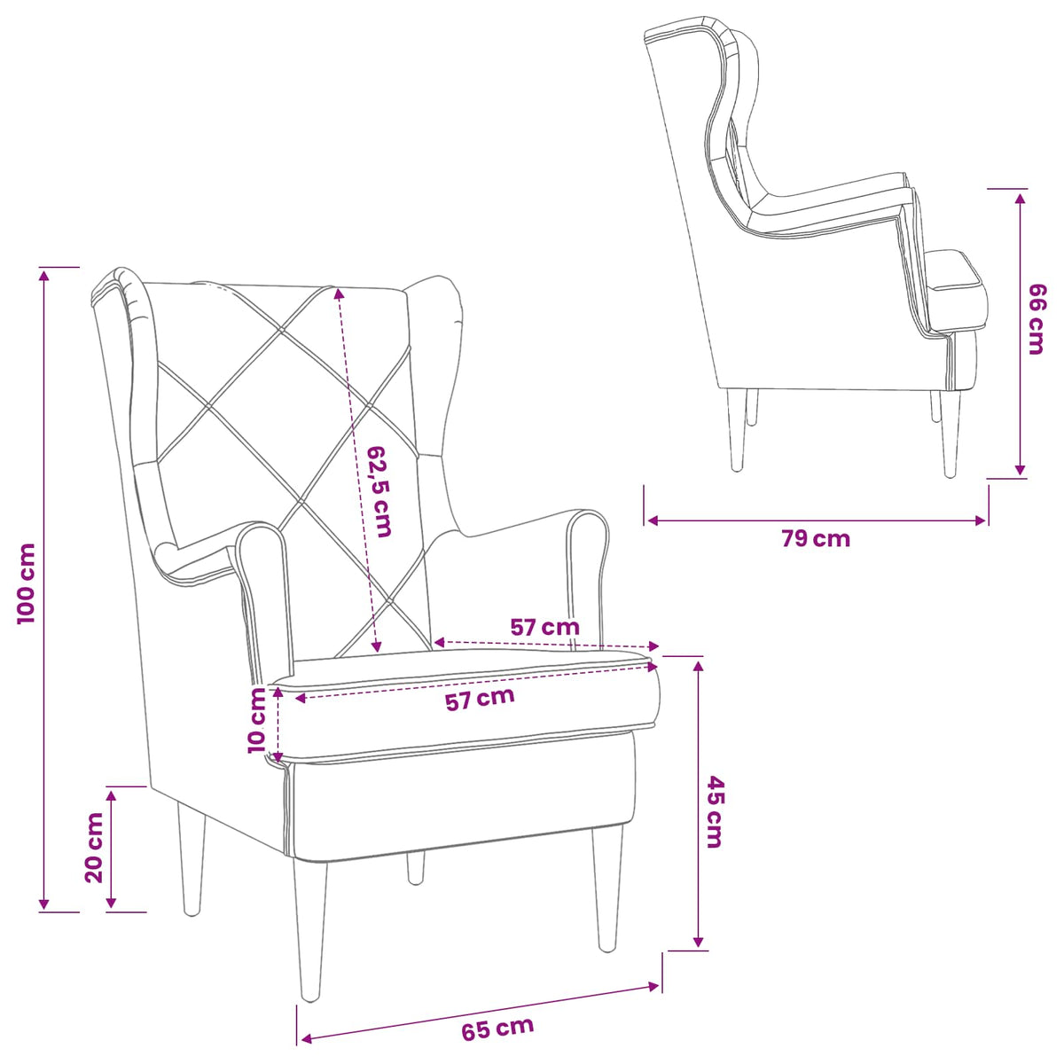 vidaXL Fauteuil Lichtgrijs Fluweel