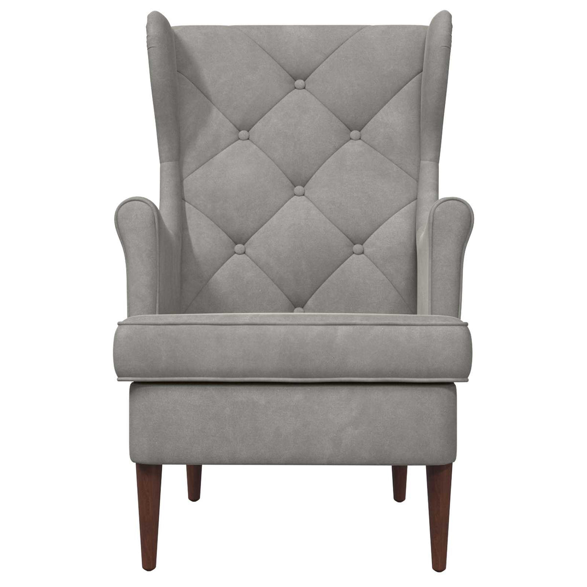 vidaXL Fauteuil Lichtgrijs Fluweel