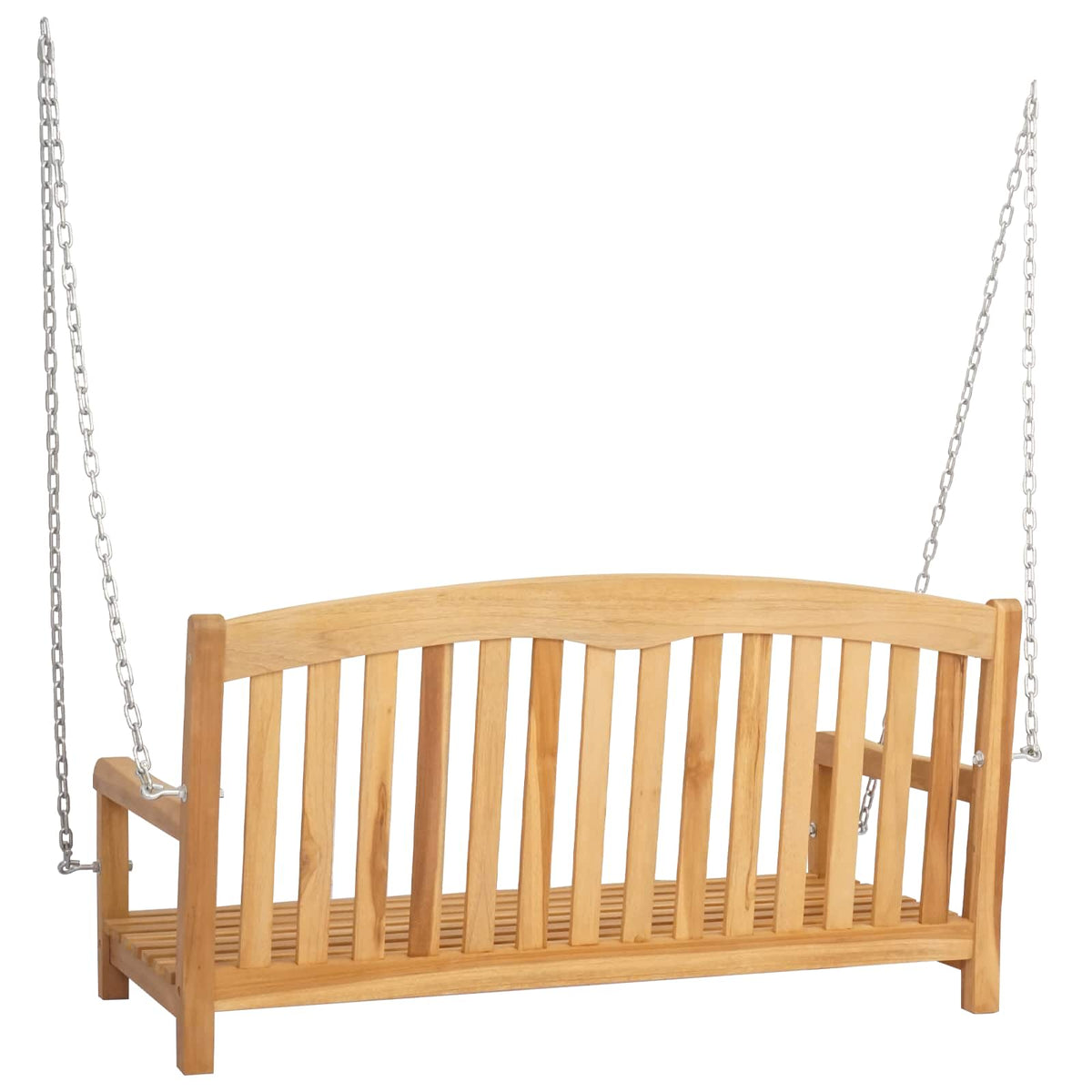 vidaXL Schommelbank 114 x 61 x 61,5 cm Massief Teakhout Naturel