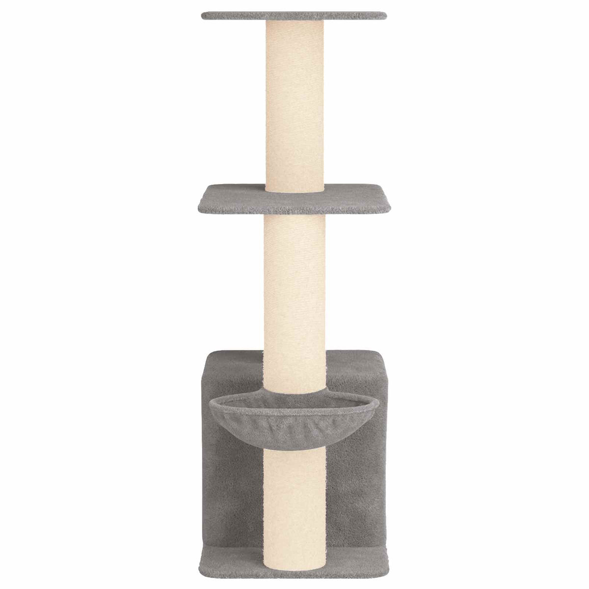 vidaXL Kattenboom met sisal krabpalen Lichtgrijs 133 cm