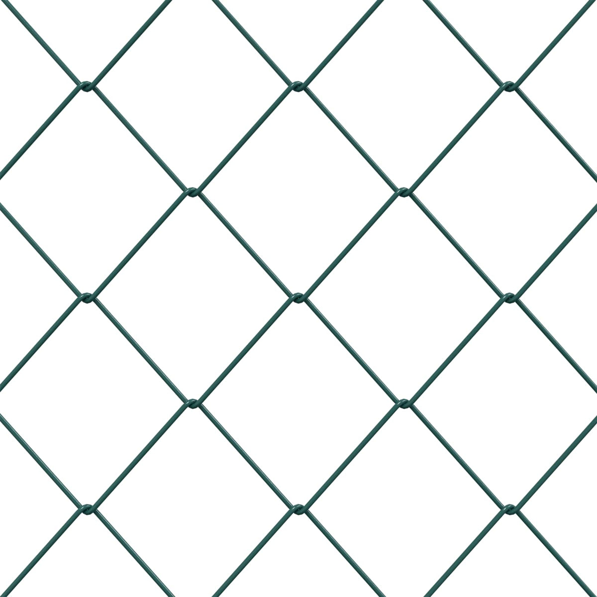 vidaXL Draadgaashek Groen 2 x 10 m Staal