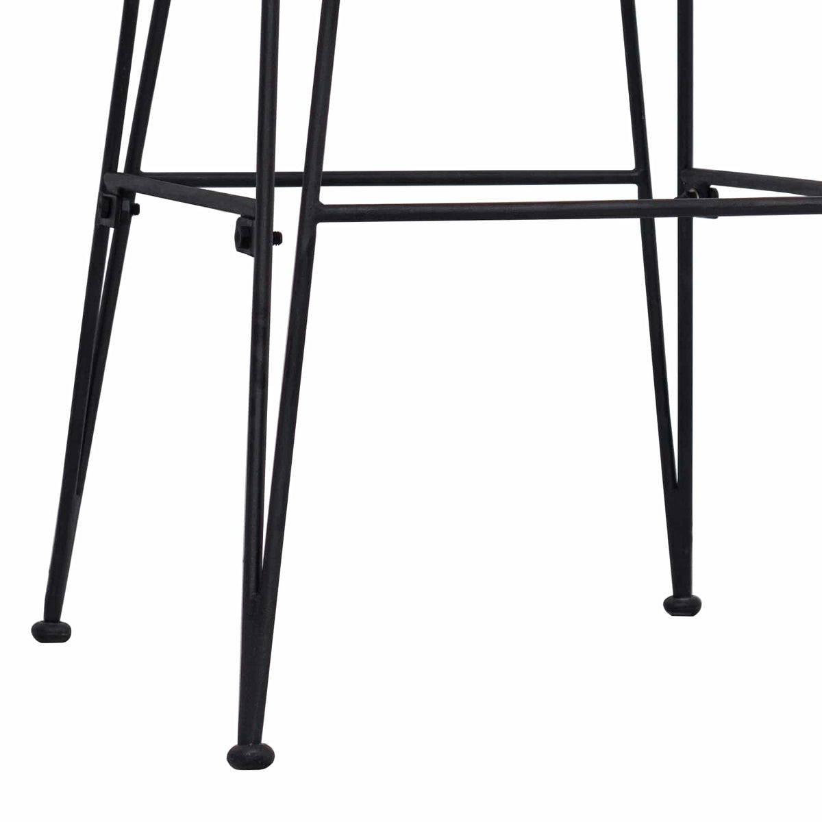 vidaXL Barkruk 2 st Zwart 44 x 46 x 91 cm Rattan en staal