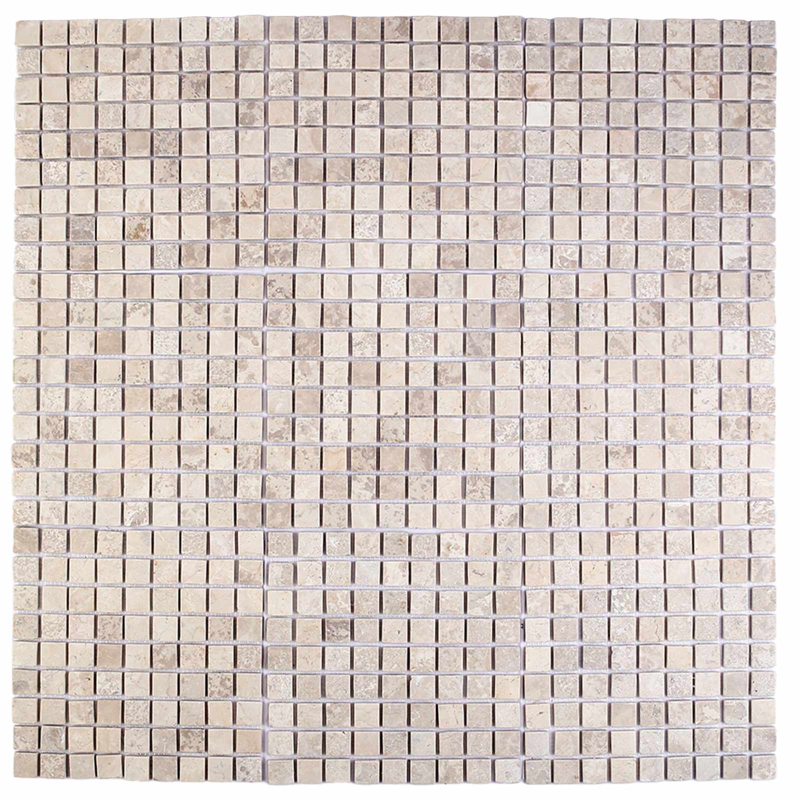 vidaXL Mozaïek Tegels Crèmekleurig 30 x 30 cm Marmer