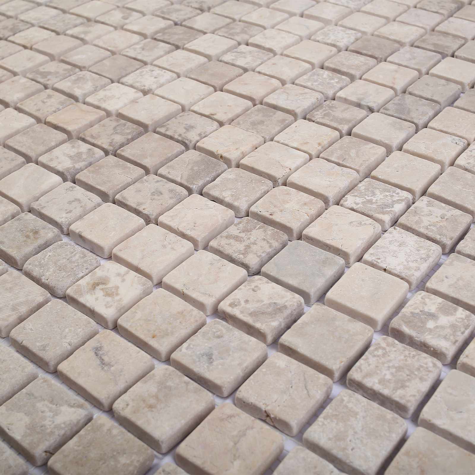 vidaXL Mozaïek Tegels Crèmekleurig 30 x 30 cm Marmer