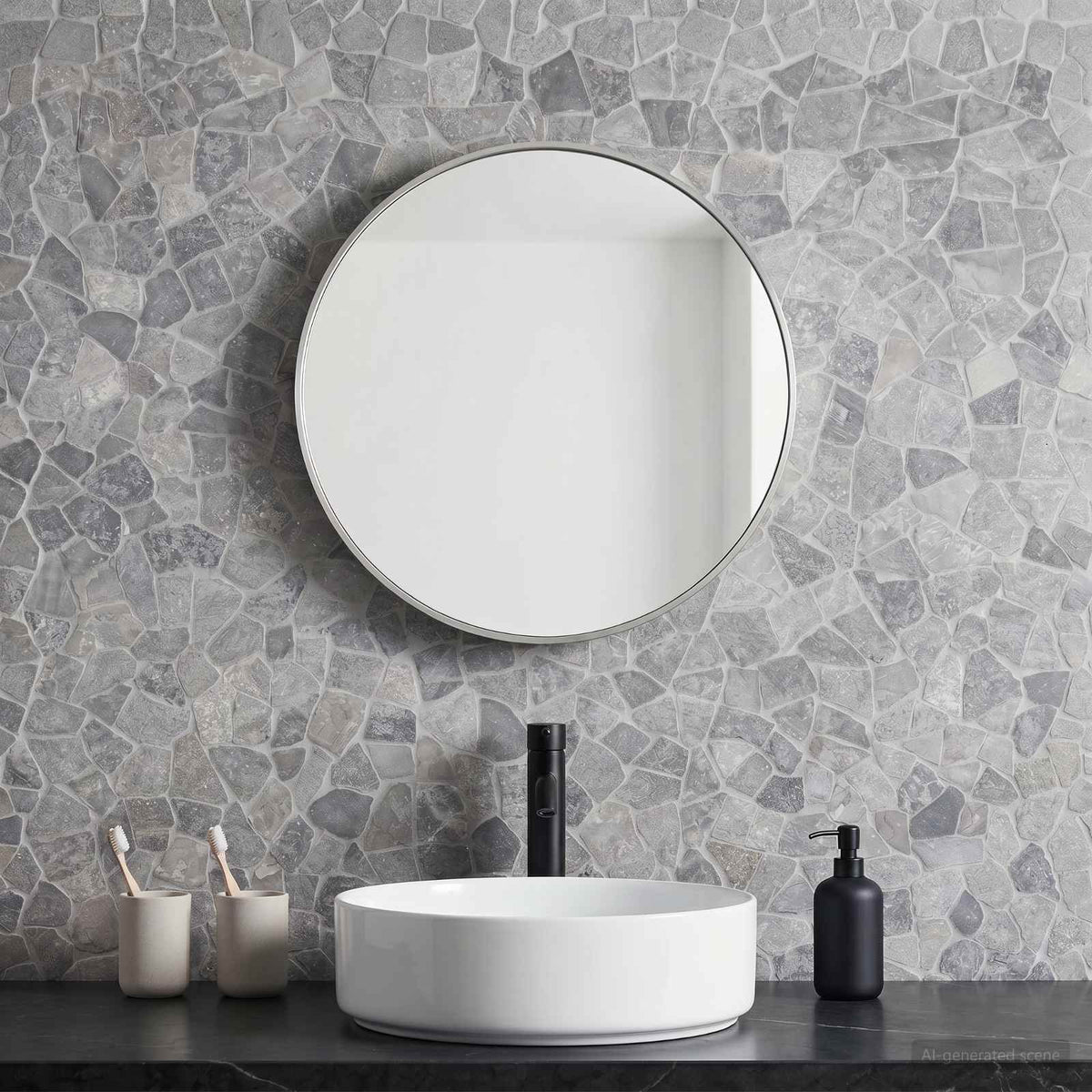 vidaXL Mozaïek Tegels Lichtgrijs 30 x 30 cm Marmer