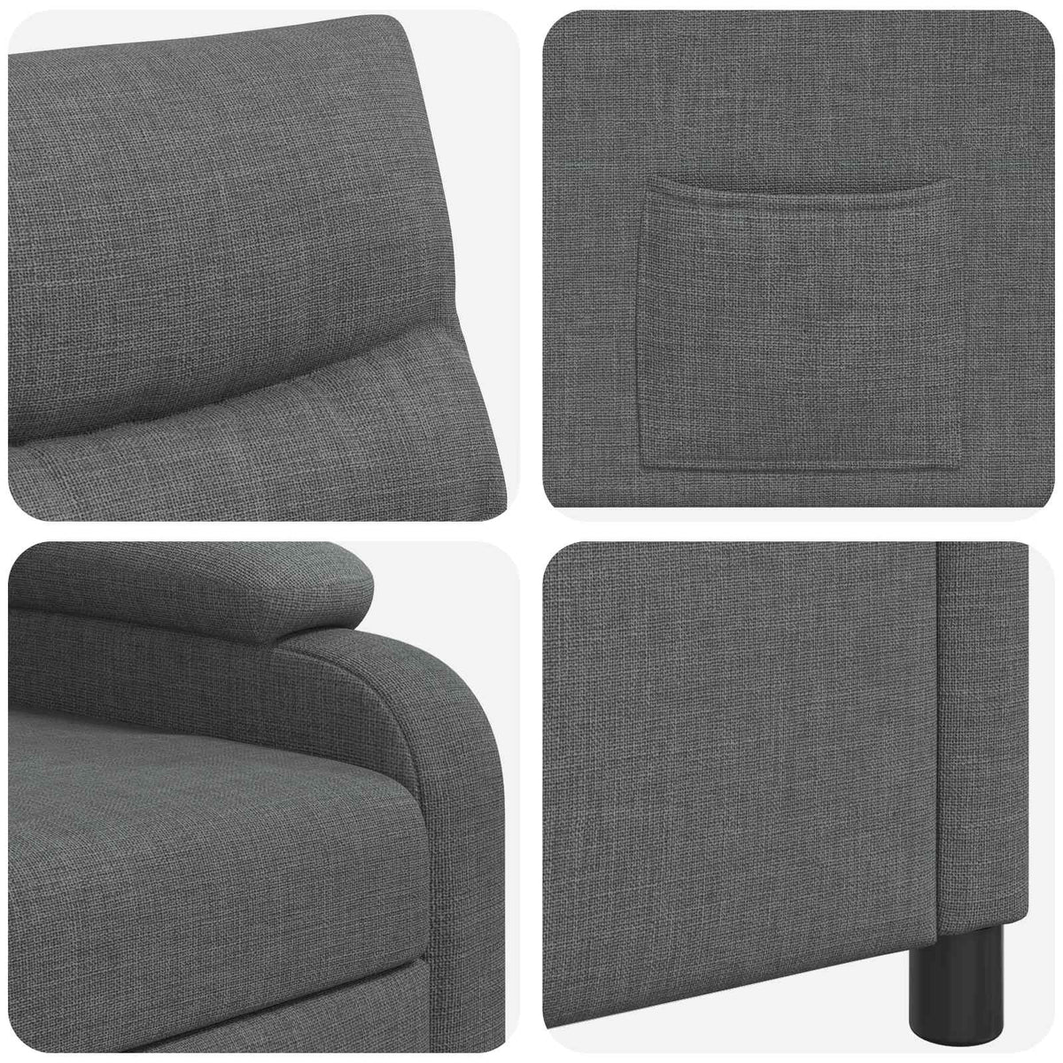 vidaXL Relaxfauteuil Lichtgrijs Stof